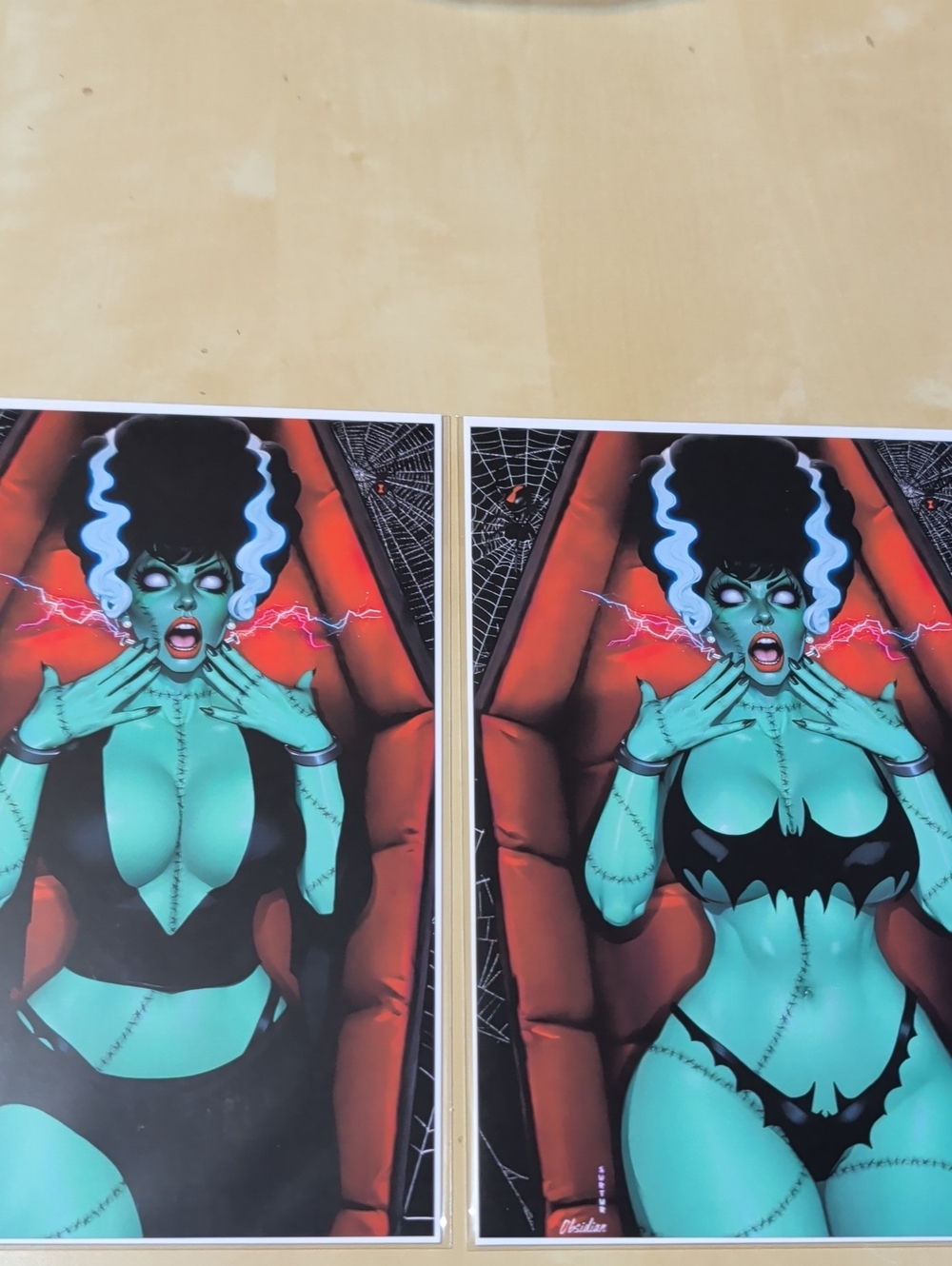 Fright Weaver Bride Of Frankenstein Comic Sized Prints Set NM SURTUR